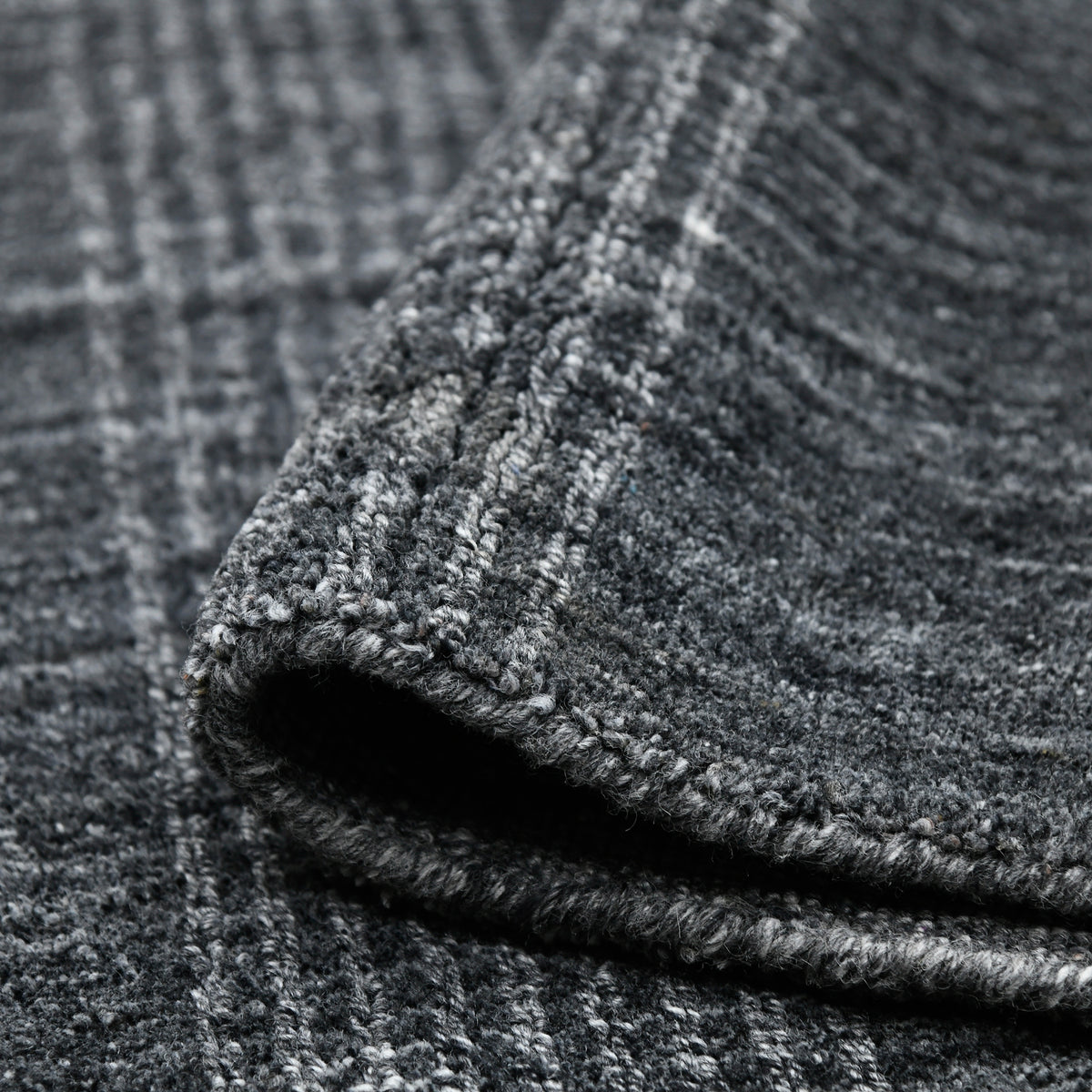 Amer Brooklyn BRK-5 Charcoal area rug - rolled view