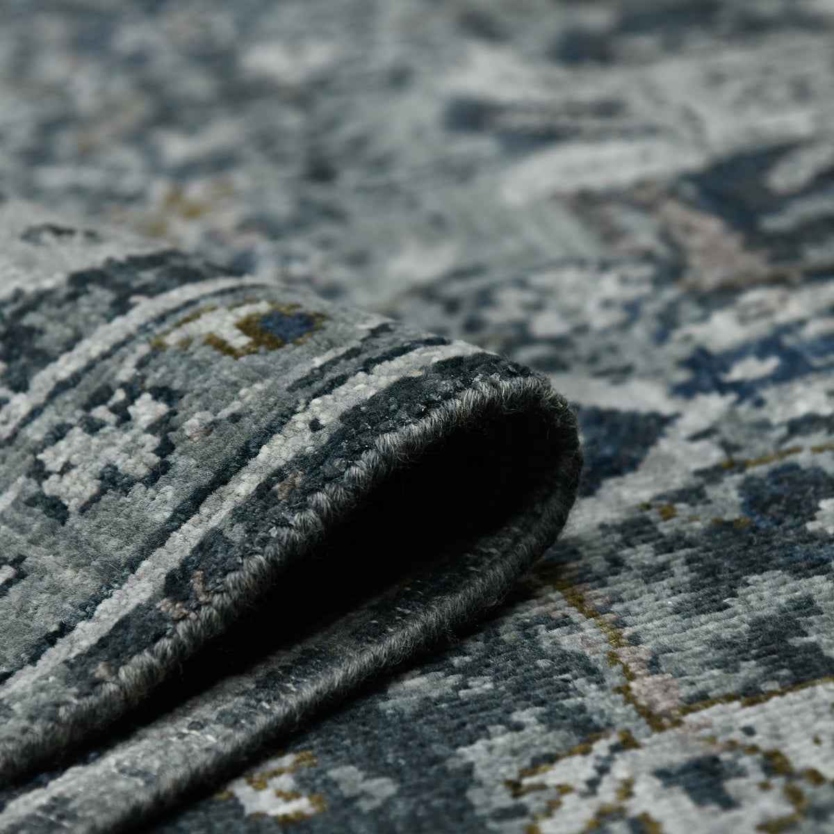 Amer Bristol BRS-31 Charcoal Gray area rug - rolled view