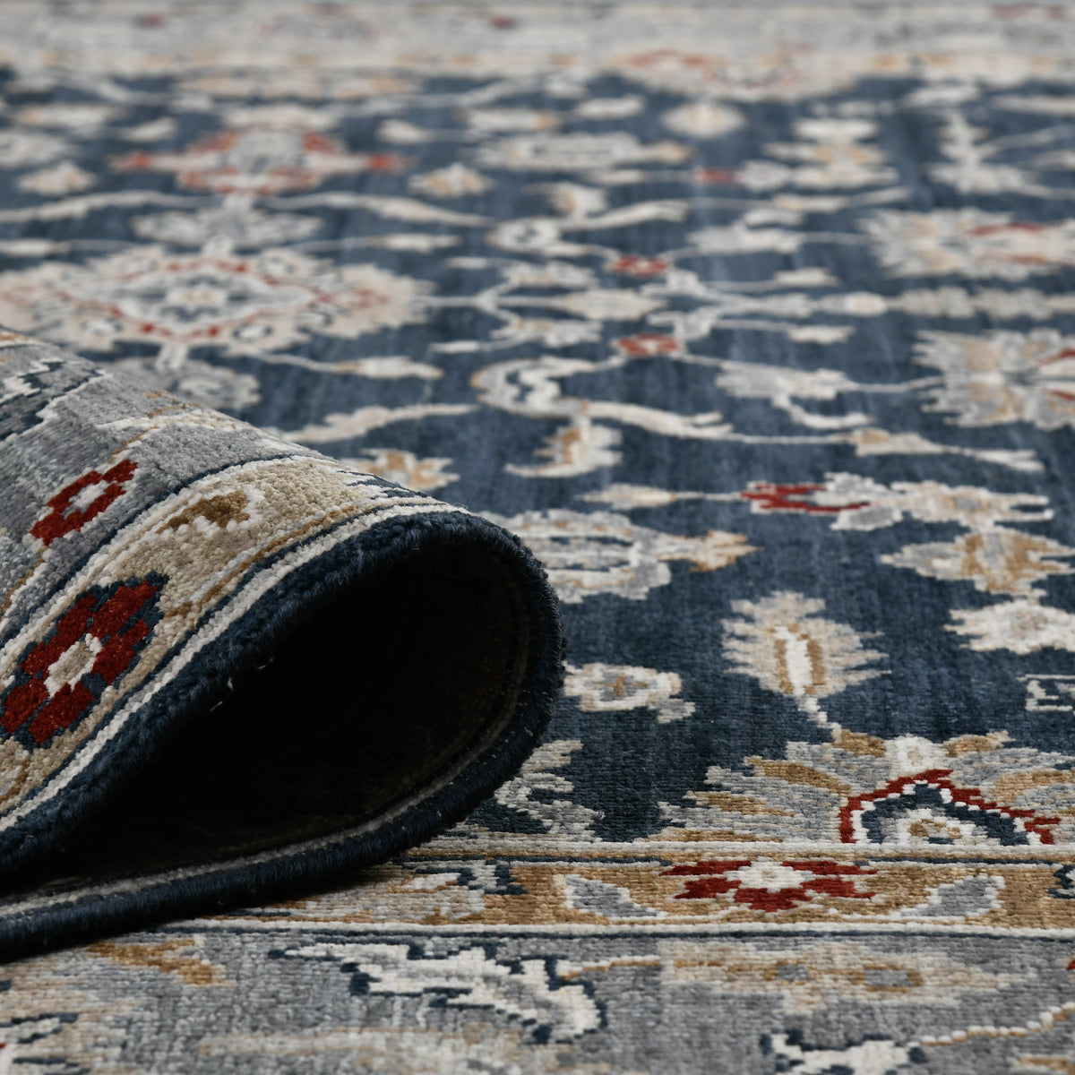 Amer Bristol BRS-55 Blue Sapphire area rug - rolled view