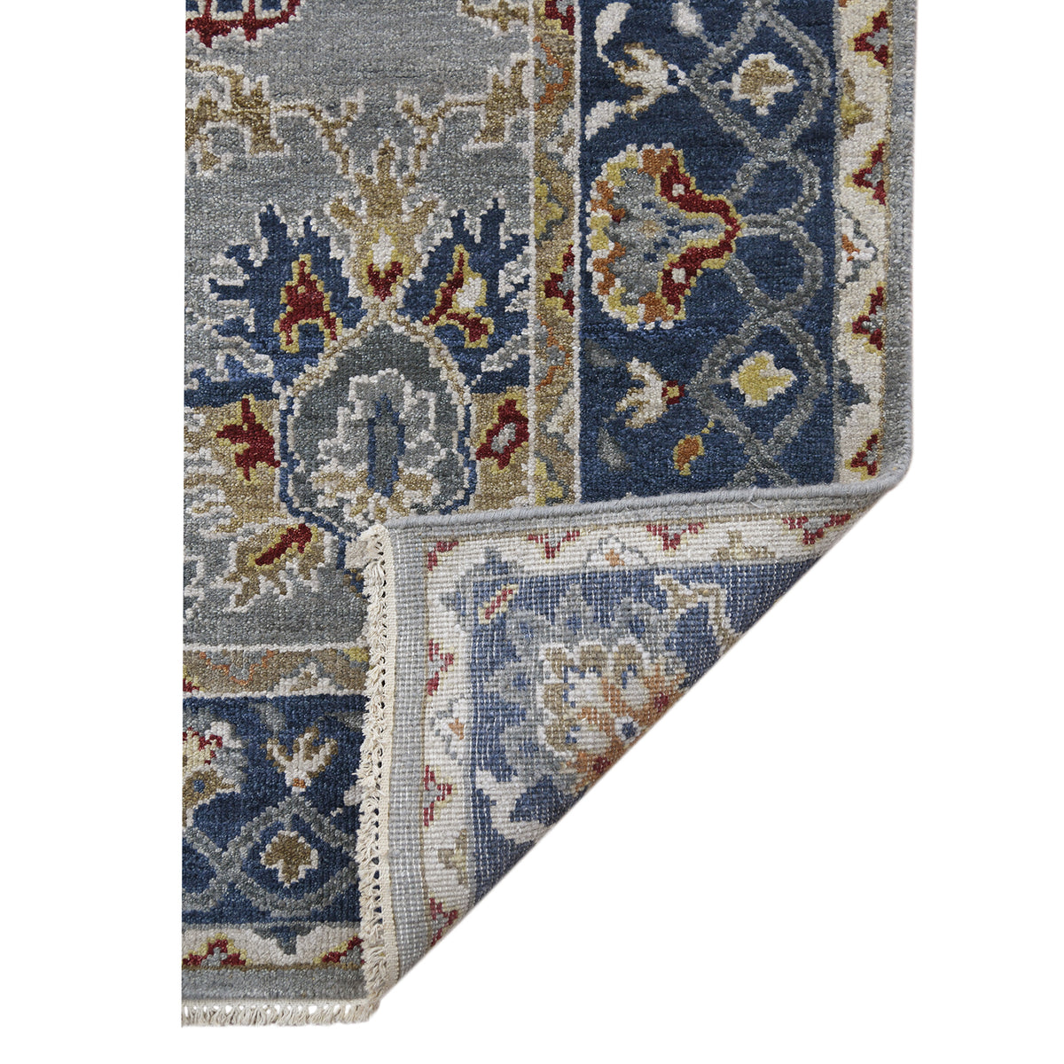 Amer Bristol BRS-8 Ice Blue / Midnight Blue area rug - back view