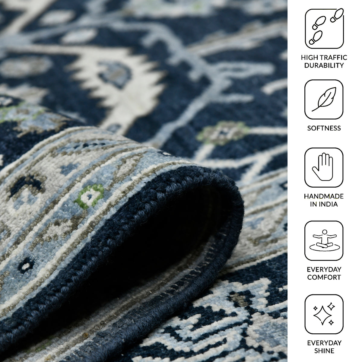 Amer Bristol BRS-9 Blue Sapphire area rug - infographic view