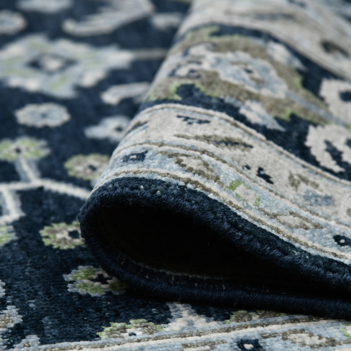 Amer Bristol BRS-9 Blue Sapphire area rug - rolled view