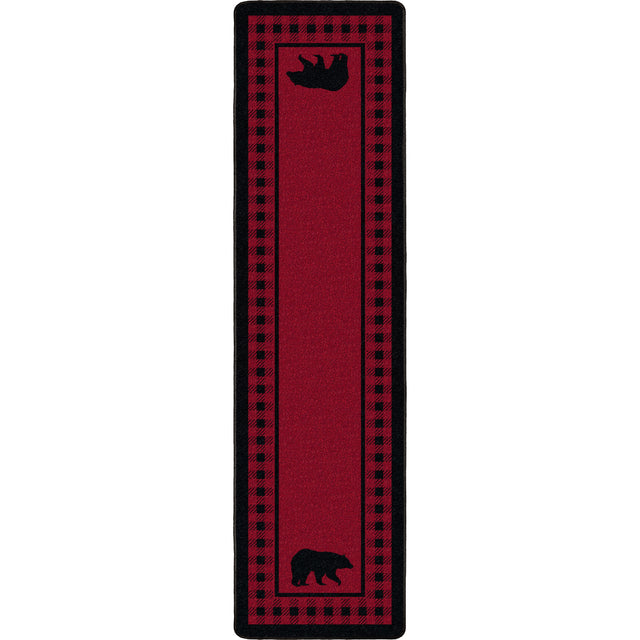 American Dakota Bear Refuge Red Rug