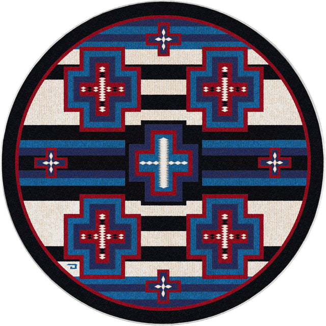 American Dakota Gloria Blue Ribbon Multi Rug
