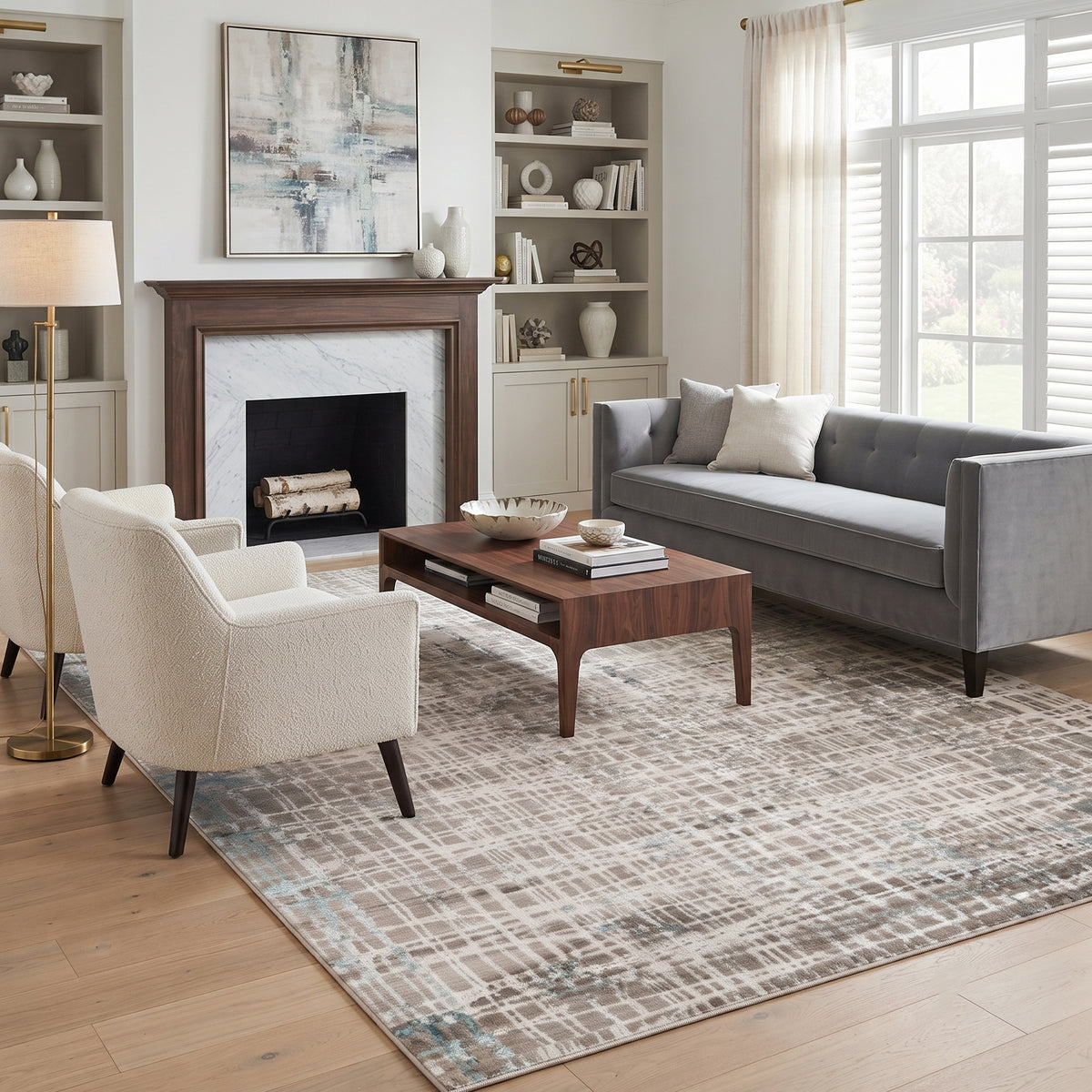 Amer Cambridge CAM-47 Blue area rug - lifestyle view