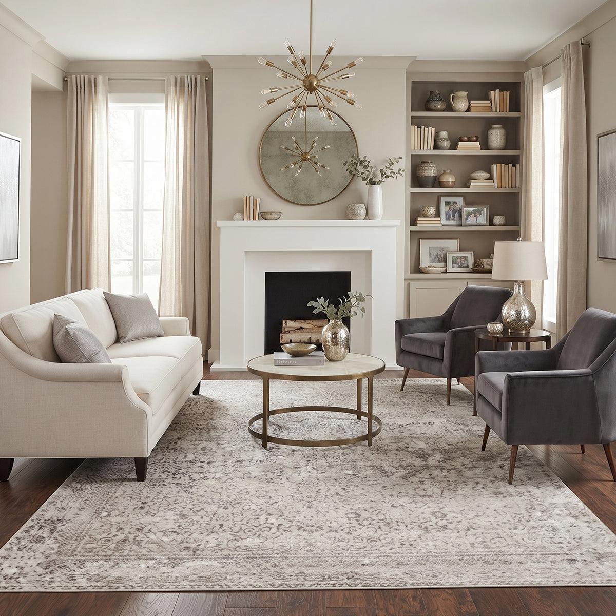 Amer Cambridge CAM-62 Dove Gray area rug - lifestyle view