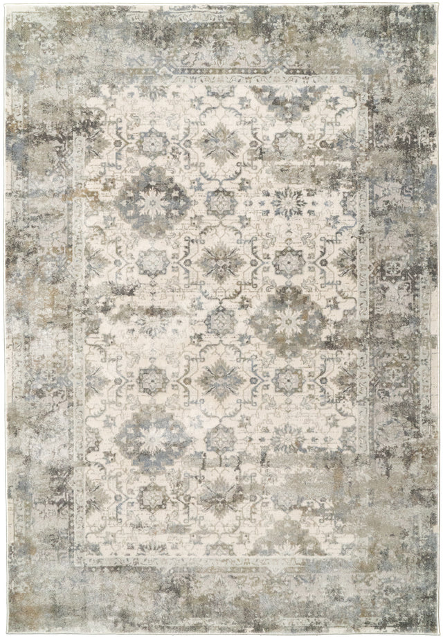 Dynamic Rugs Castilla 3534 Cream / Silver Rugs - rectangular rug view
