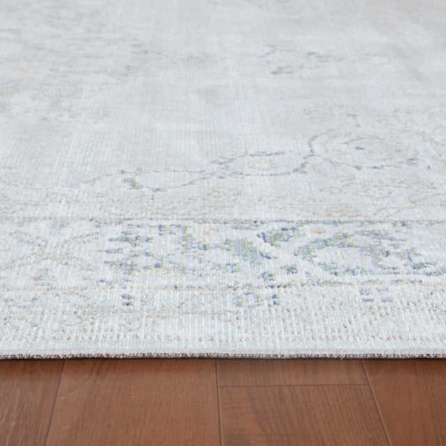 Amer Century Vintage Medallion Power-Loom Sea Mist Area Rug