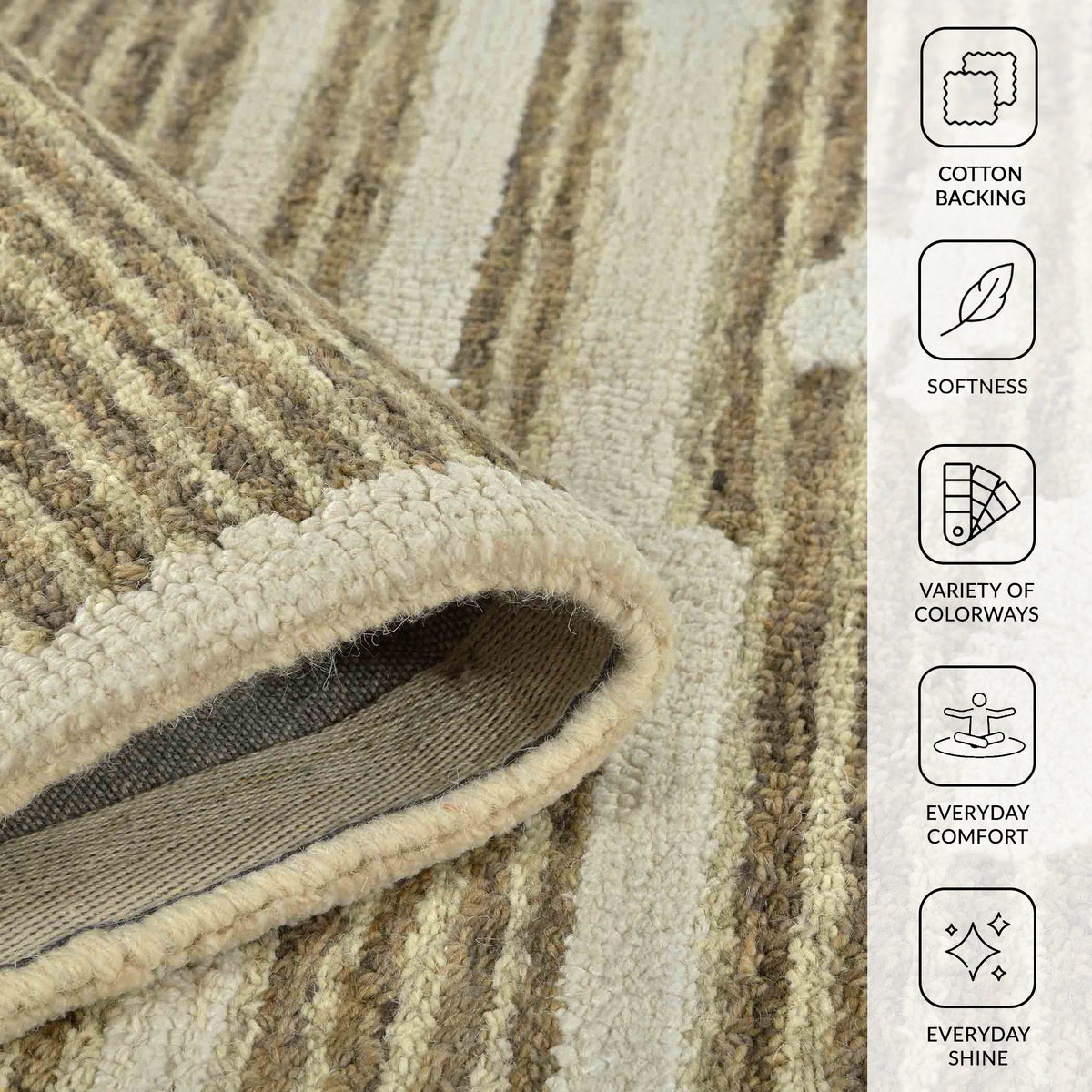Amer Chicago CHI-1 Beige area rug - infographic view
