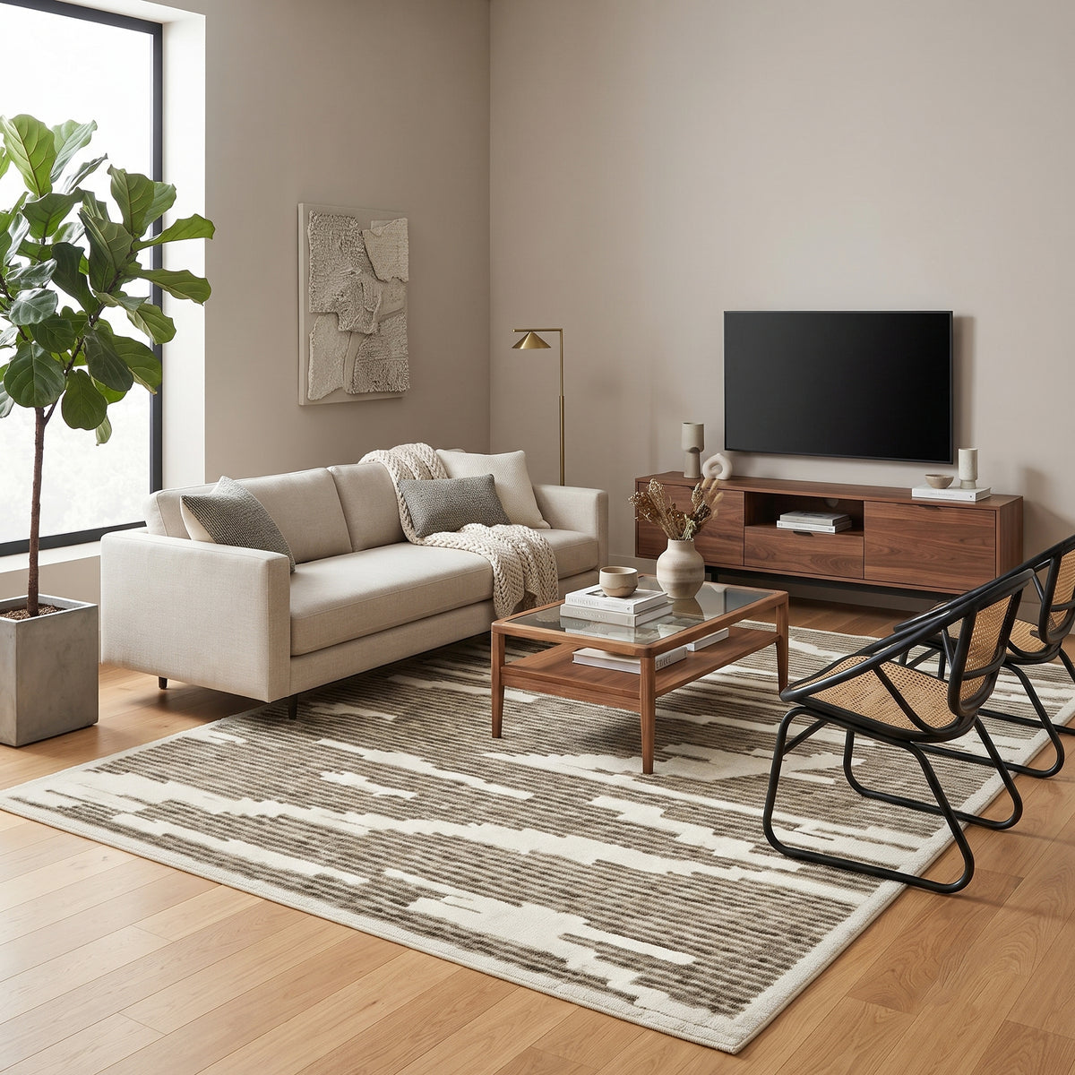 Amer Chicago CHI-1 Beige area rug - lifestyle view