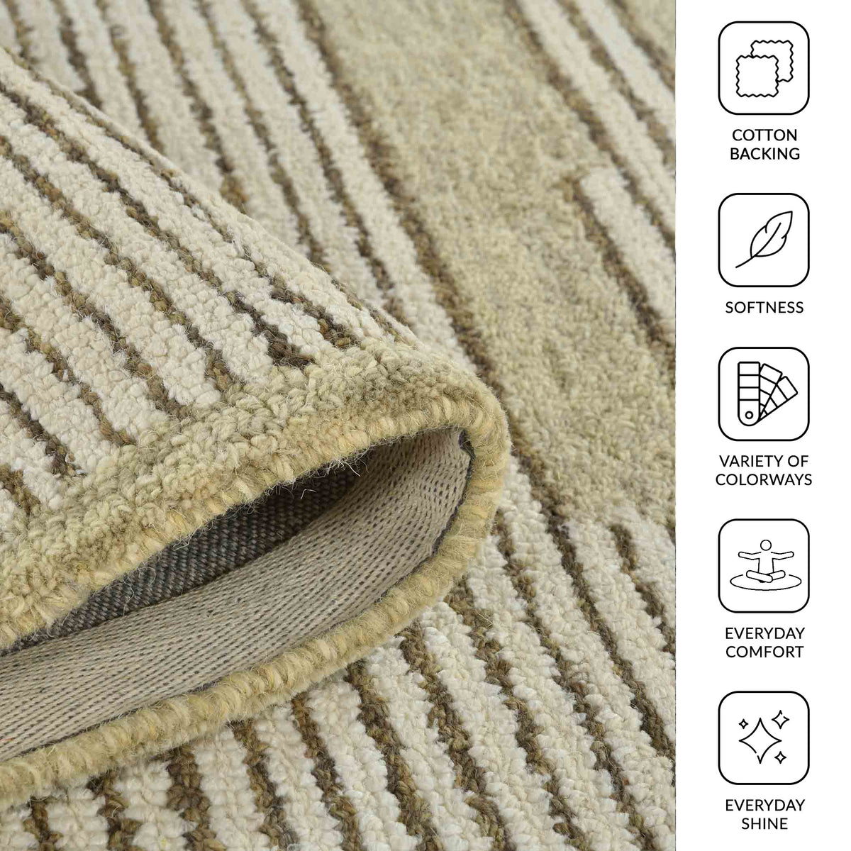 Amer Chicago CHI-4 Ivory area rug - infographic view