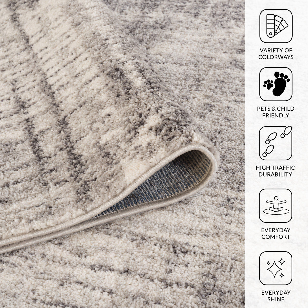 Amer Clifton CLF-4 Cream area rug - infographic view