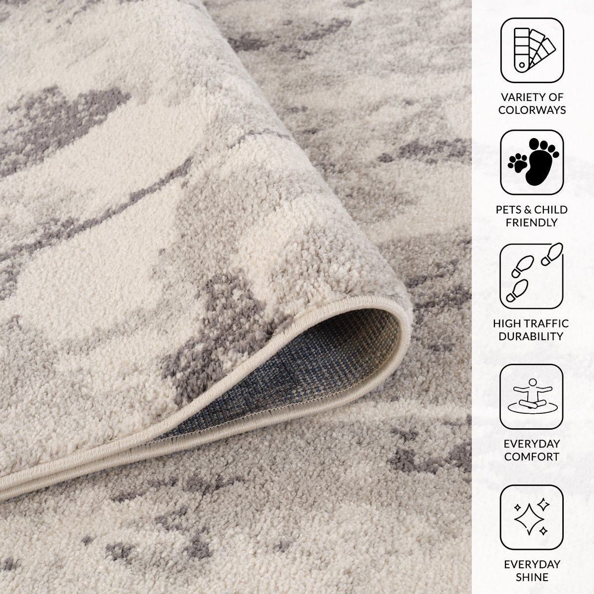 Amer Clifton CLF-5 Ivory area rug - infographic view