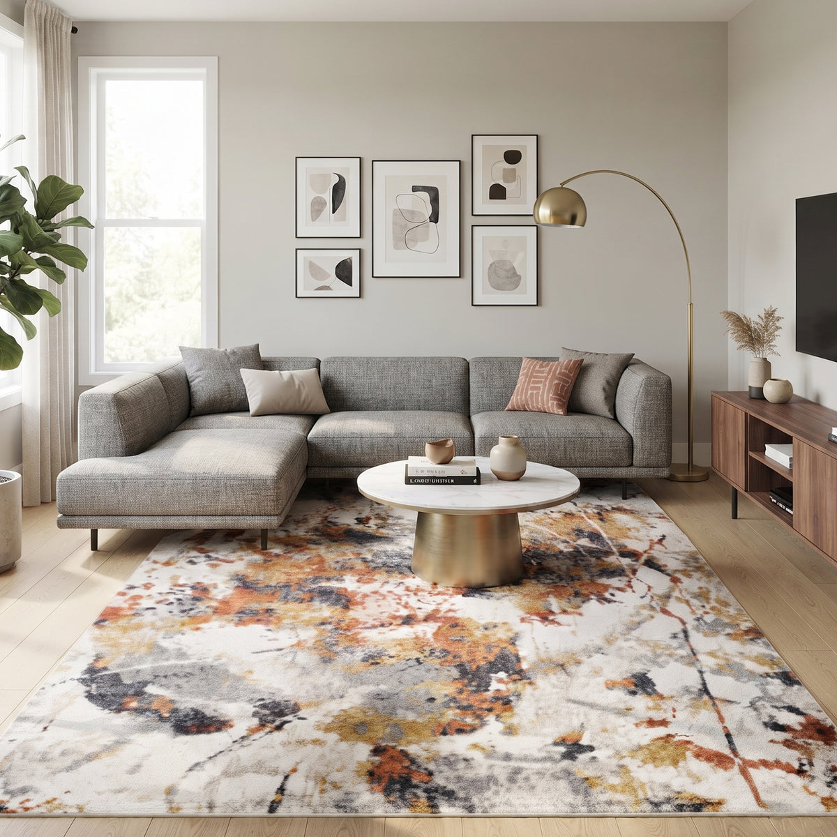 Amer Clifton CLF-6 Ivory area rug - lifestyle view