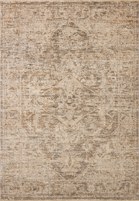 Loloi Clarisse CLS-02 Traditional Power Loomed Smoke, Natural Rug