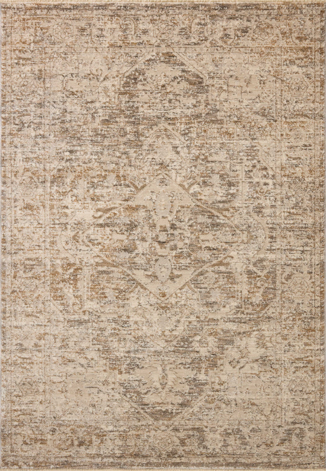 Loloi Clarisse CLS-02 Traditional Power Loomed Smoke, Natural Rug