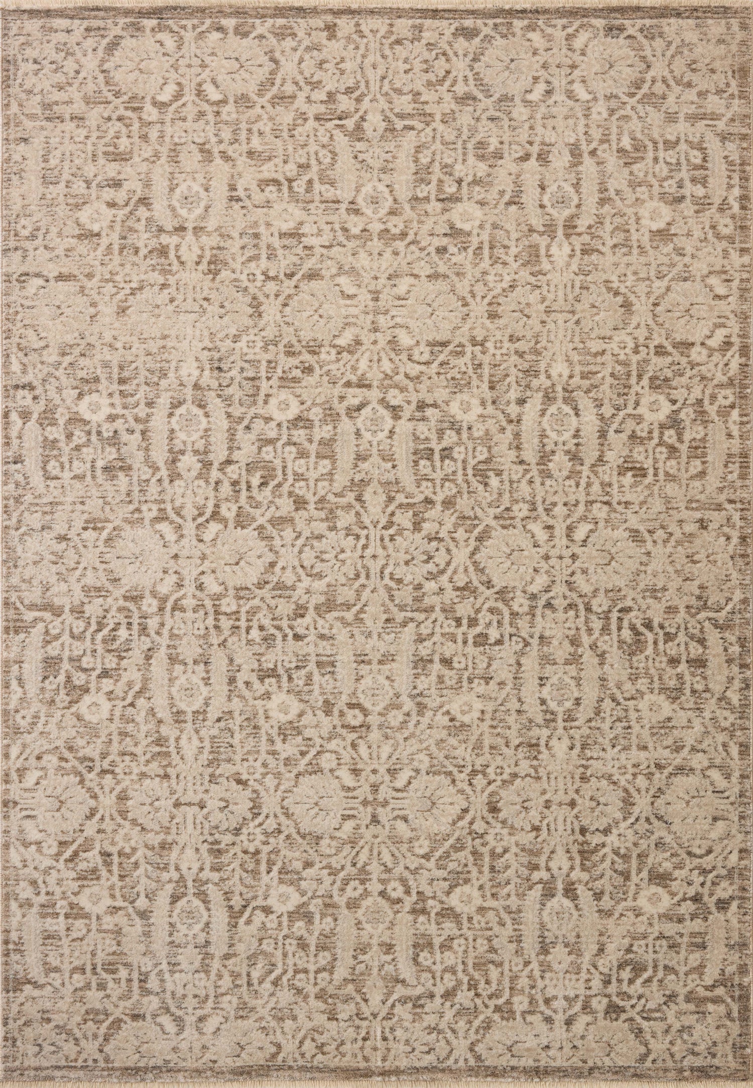 Loloi Clarisse CLS-06 Traditional Power Loomed Fog, Bone Rug