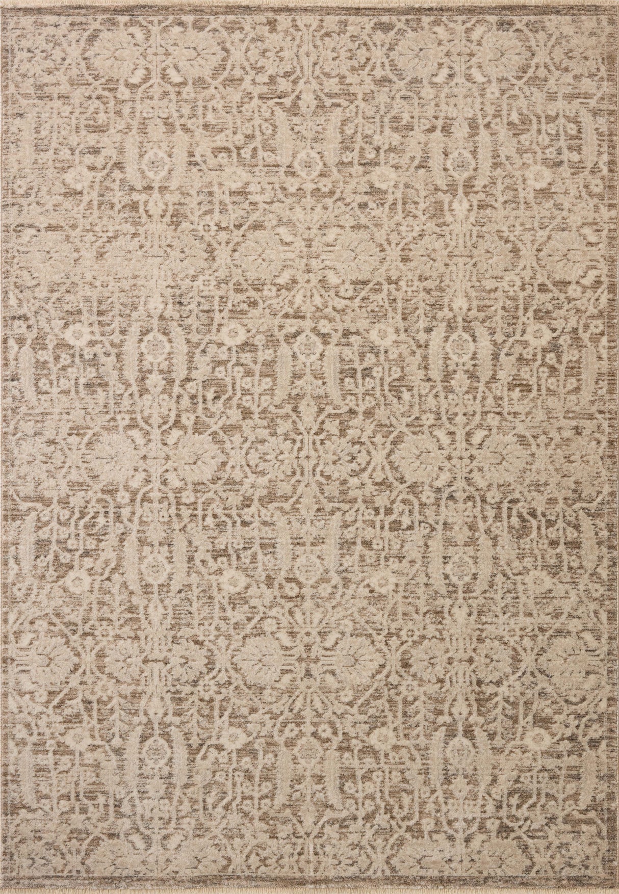 Loloi Clarisse CLS-06 Traditional Power Loomed Fog, Bone Rug