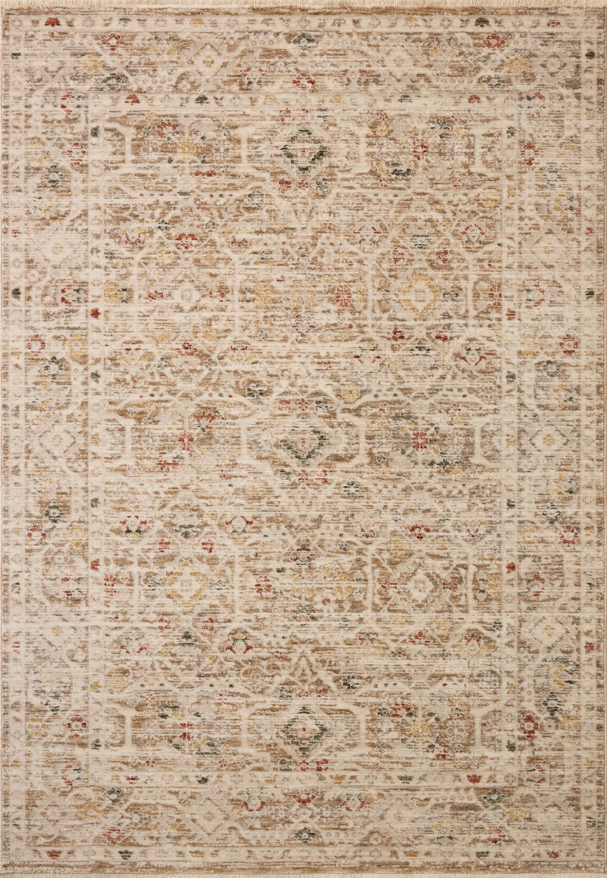 Loloi Clarisse CLS-08 Traditional Power Loomed Natural, Multi Rug
