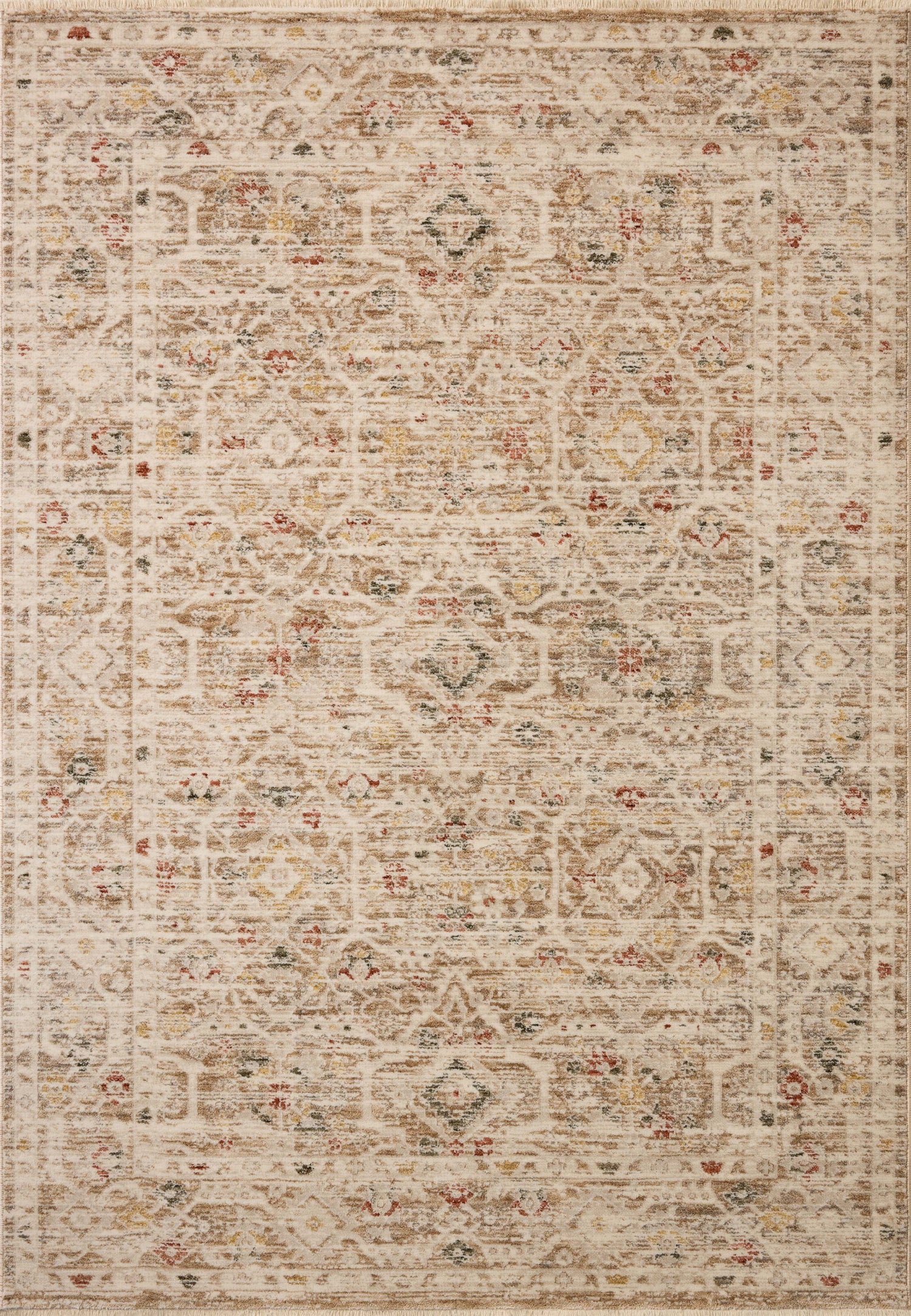 Loloi Clarisse CLS-08 Traditional Power Loomed Natural, Multi Rug