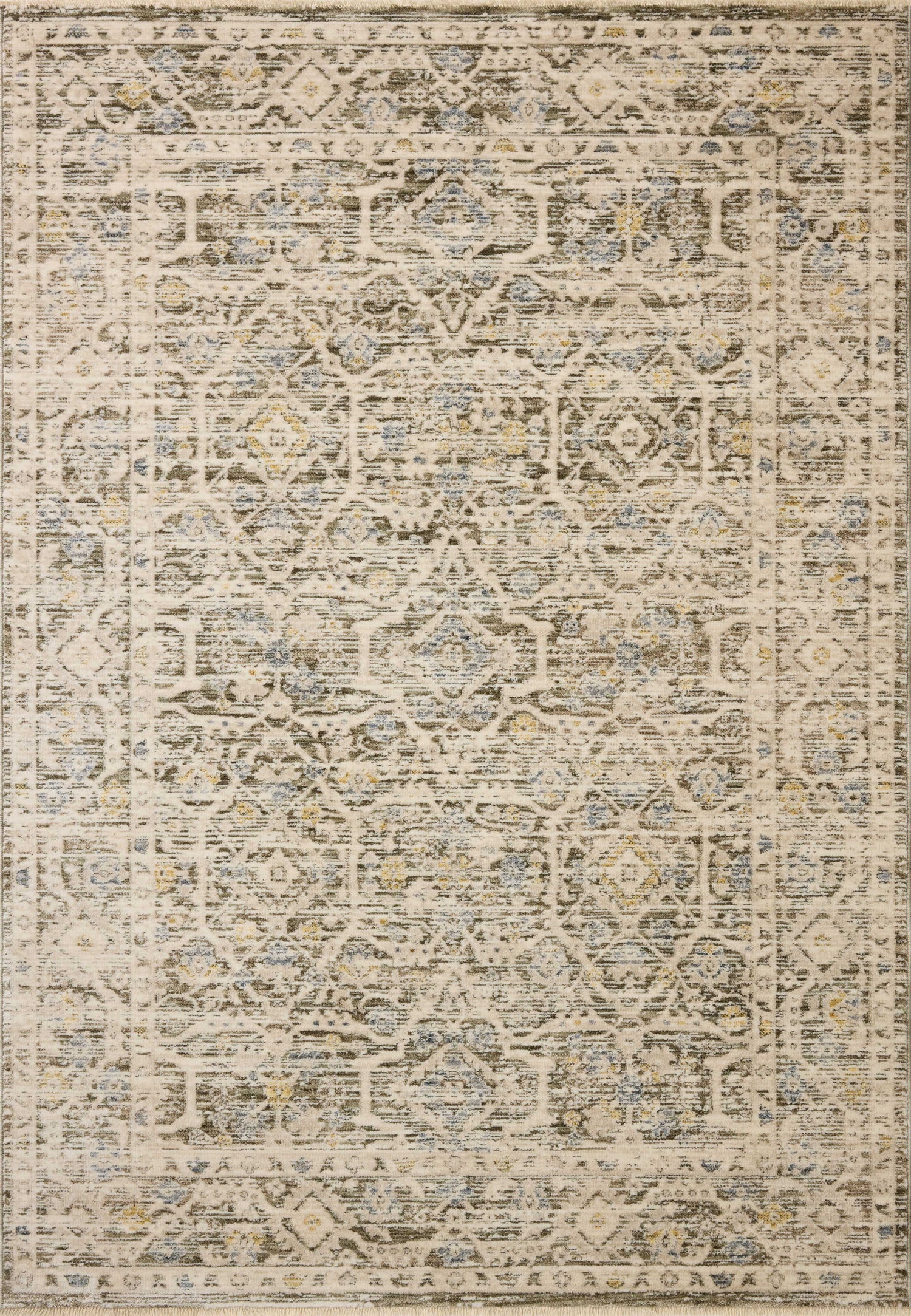 Loloi Clarisse CLS-08 Traditional Power Loomed Olive, Ivory Rug