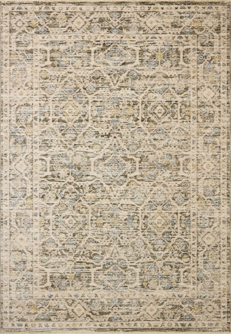 Loloi Clarisse CLS-08 Traditional Power Loomed Olive, Ivory Rug