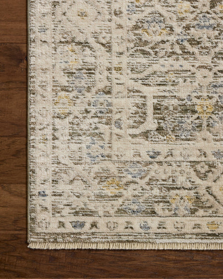 Loloi Clarisse CLS-08 Traditional Power Loomed Olive, Ivory Rug