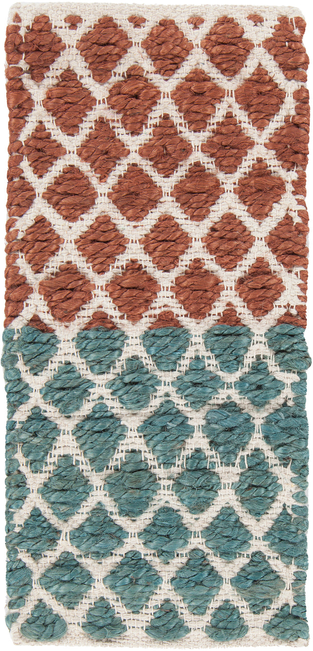 Chandra Costa Cos39101 Rust / White Rug - sample color blanket