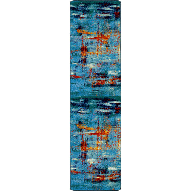 American Dakota Coastal Canvas Aqua Rug