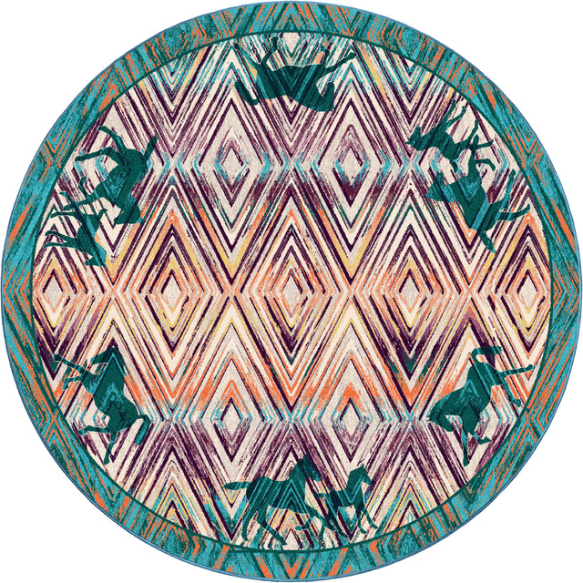 American Dakota Cowboy Love OKA Multi Rug