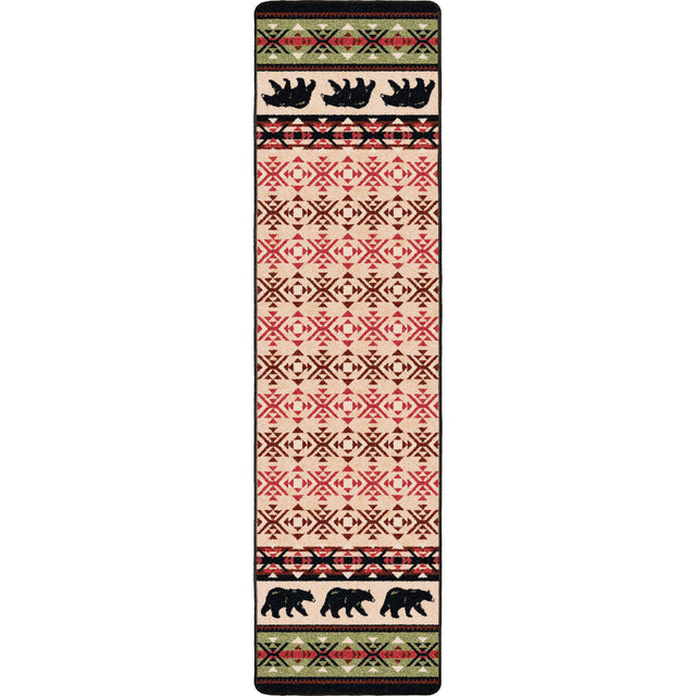 American Dakota Cozy Bears Burnt Red Rug