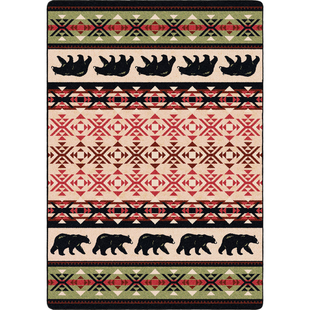 American Dakota Cozy Bears Burnt Red Rug