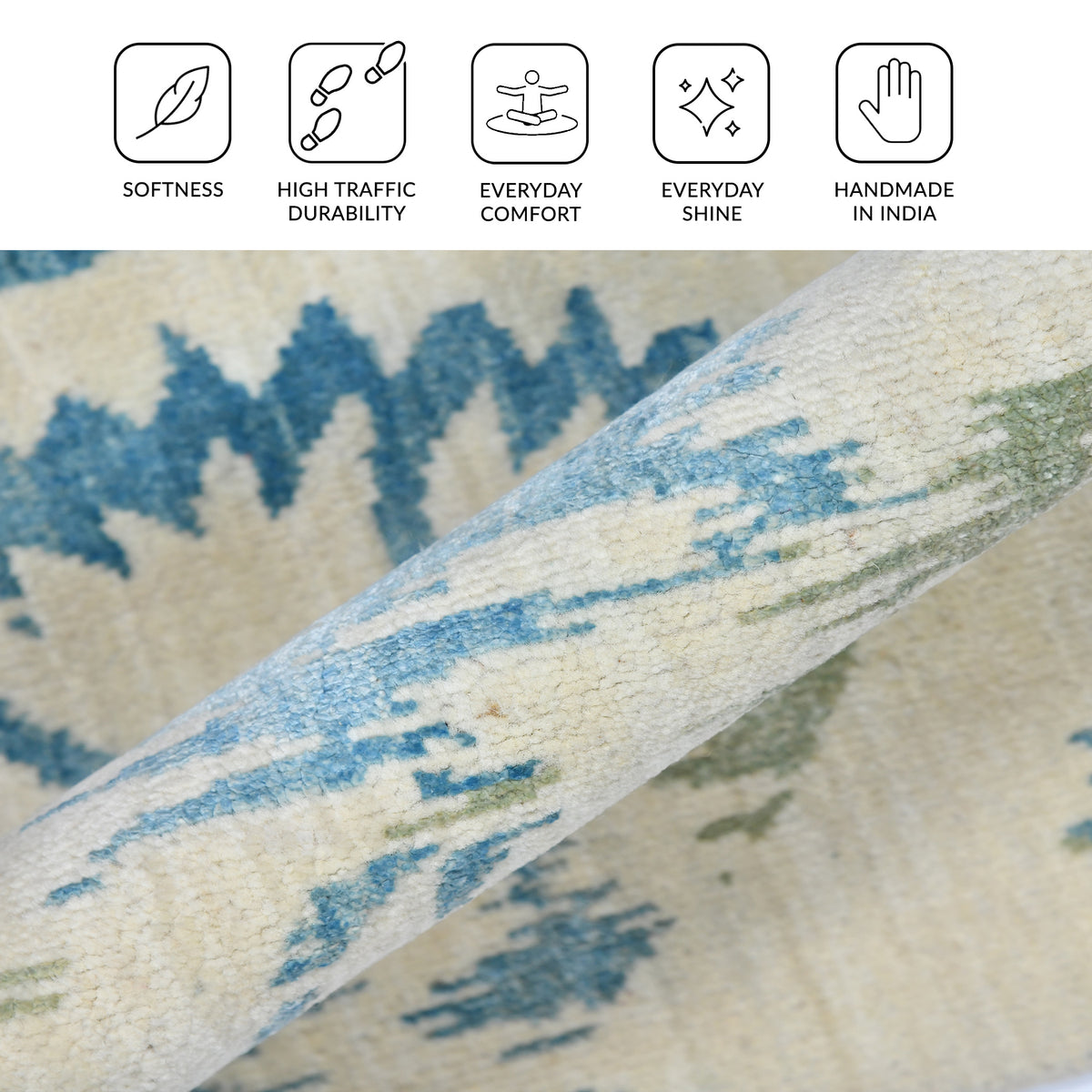 Amer Dazzle DAZ-3 Ivory area rug - infographic view