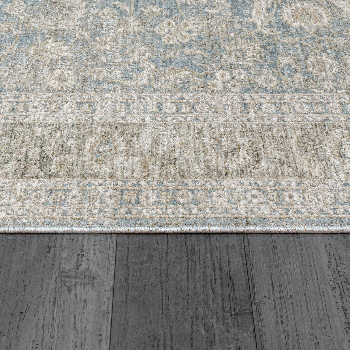 Dynamic Rugs Dharma 12040 Power Loomed Transitional Light Blue/Beige Rug