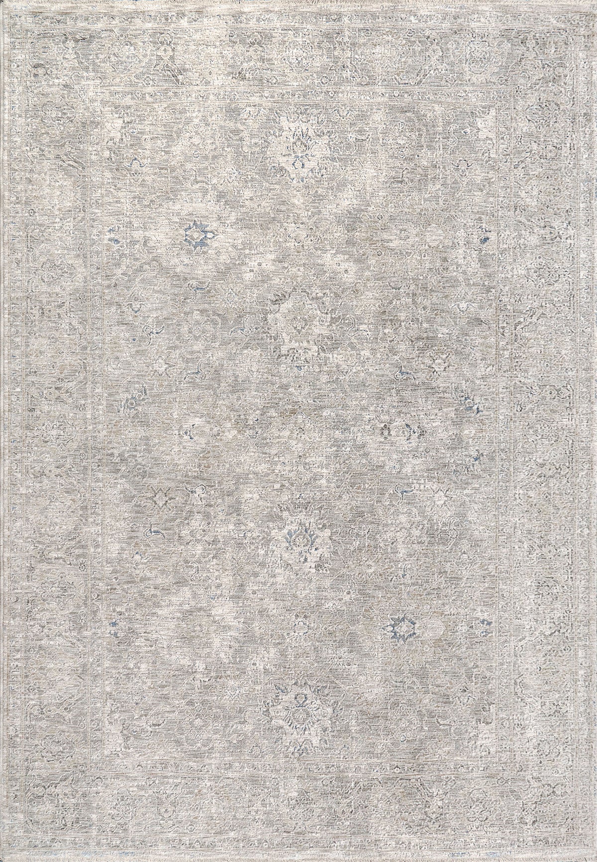 Dynamic Rugs Dharma 12041 Power Loomed Transitional Light Beige/Grey Rug - rectangular rug view