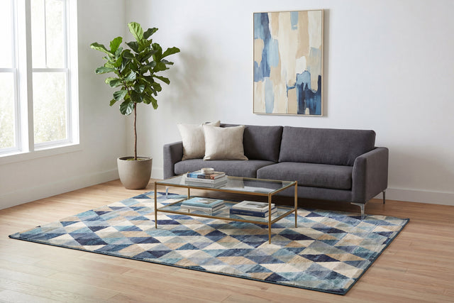Dynamic Rugs Eclipse 63263 Blue / Multi Rugs - room scene