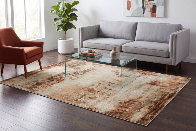 Dynamic Rugs Eclipse 63393 Beige / Rust Rugs - room scene