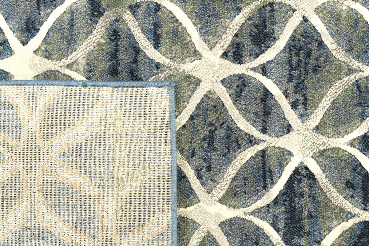 Dynamic Rugs Eclipse 63396 Blue Rugs - corner detail