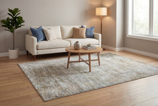 Dynamic Rugs Eden 10940 Power Loomed Modern Cream/Gold Rug