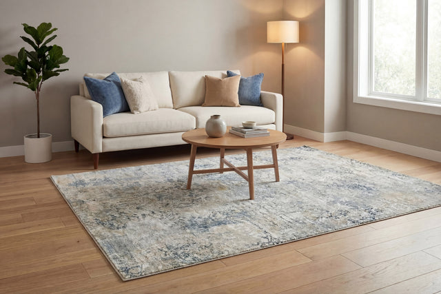 Dynamic Rugs Eden 10944 Power Loomed Modern Cream/Beige/Navy Rug
