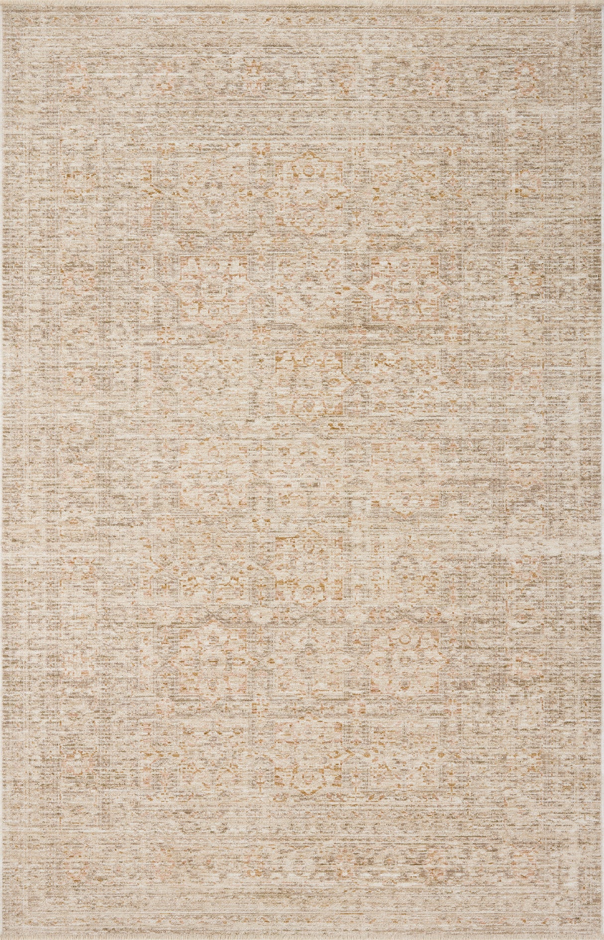 Loloi Elora ELR-03 Traditional Power Loomed Natural, Terracotta Rug