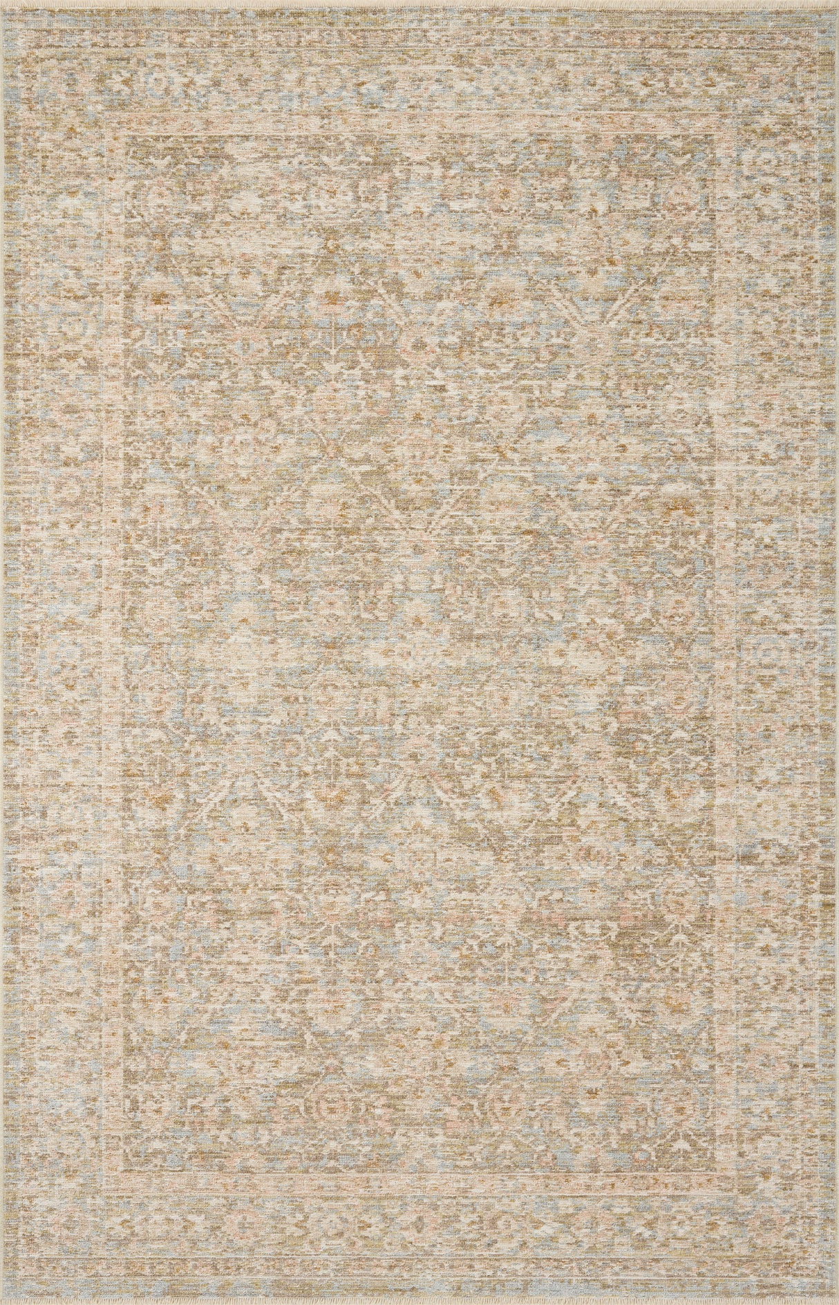 Loloi Elora ELR-05 Traditional Power Loomed Sky, Terracotta Rug