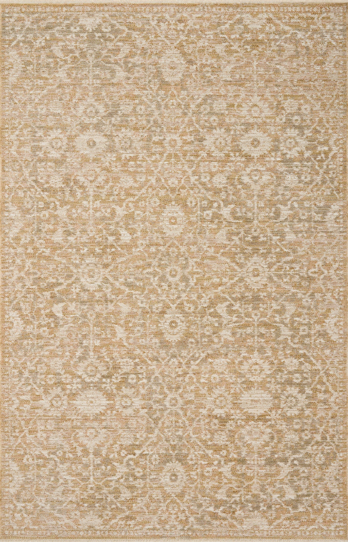 Loloi Elora ELR-06 Traditional Power Loomed Gold Natural Rug