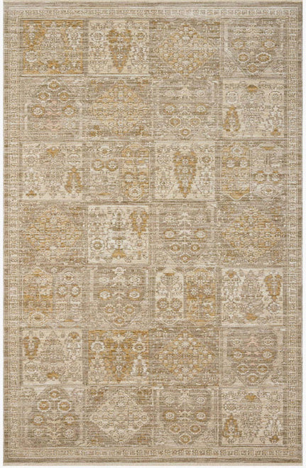 Loloi Elora ELR-07 Traditional Power Loomed Mushroom, Ochre Rug