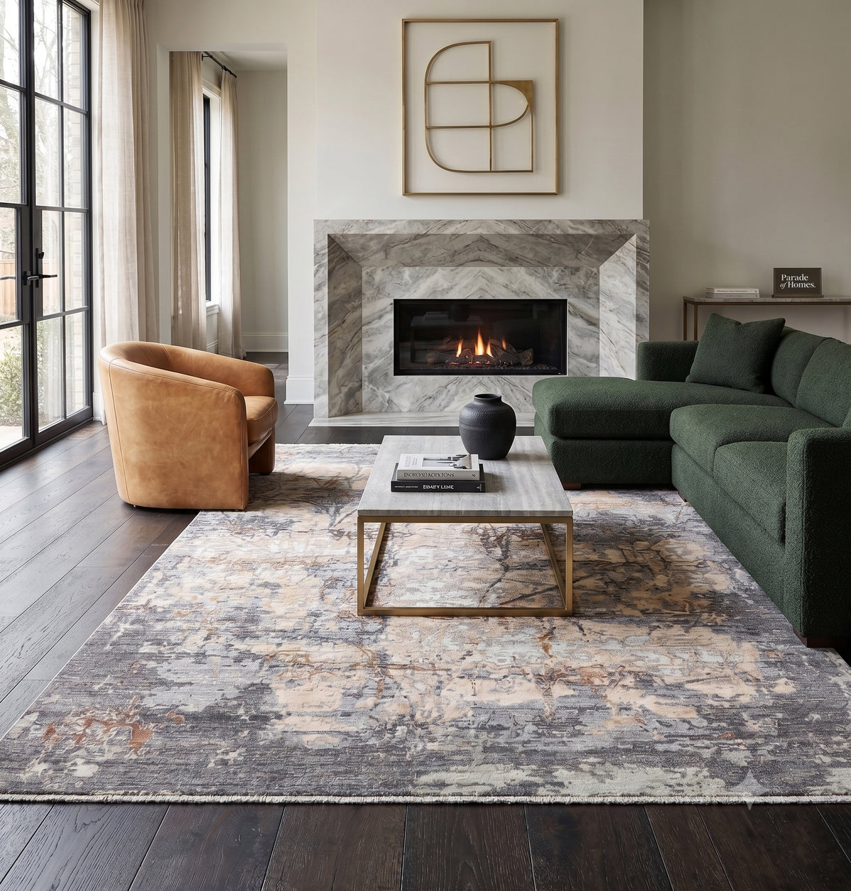 Amer Ensemble ENS-11 Platinum area rug - lifestyle view