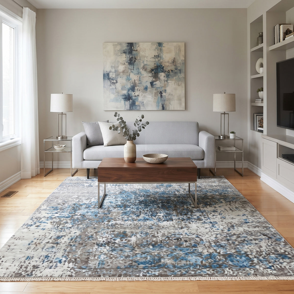Amer Essence ESS-2 Blue area rug - lifestyle view