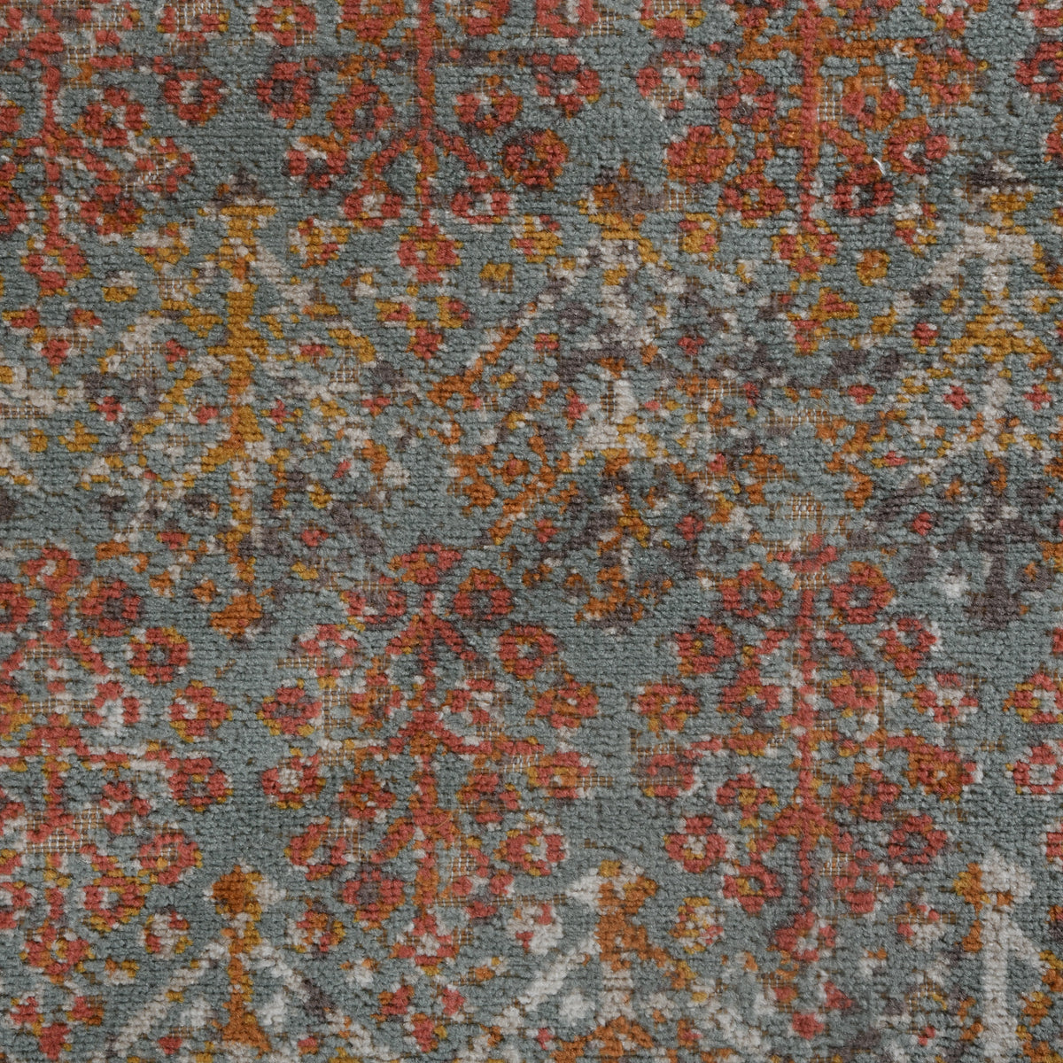 Amer Eternal ETE-15 Sea Blue / Rust area rug - color swatch view