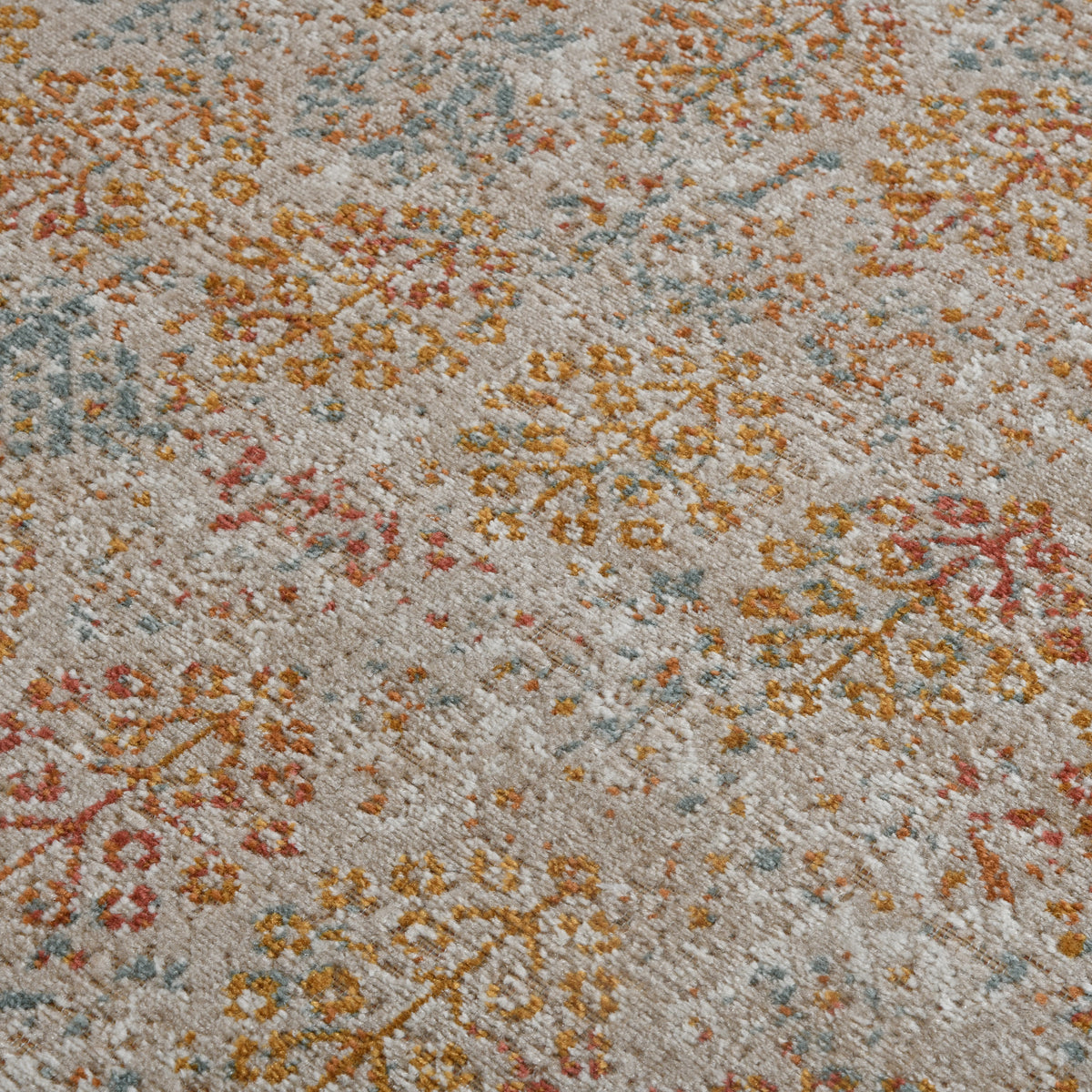 Amer Eternal ETE-16 Beige / Rust area rug - close-up view