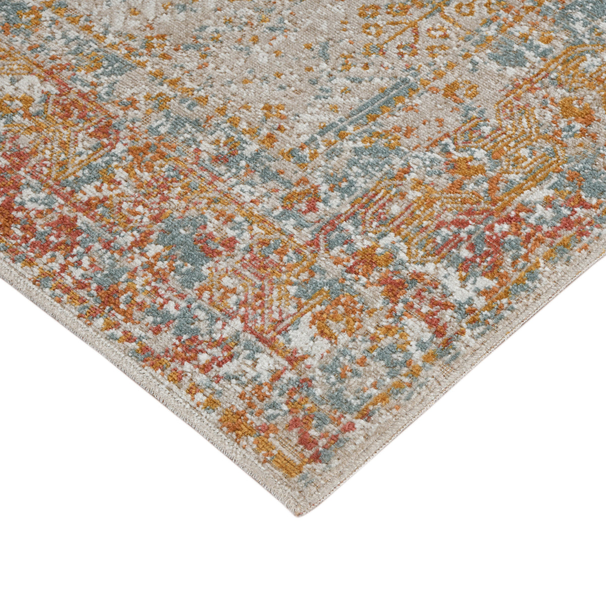 Amer Eternal ETE-16 Beige / Rust area rug - corner view