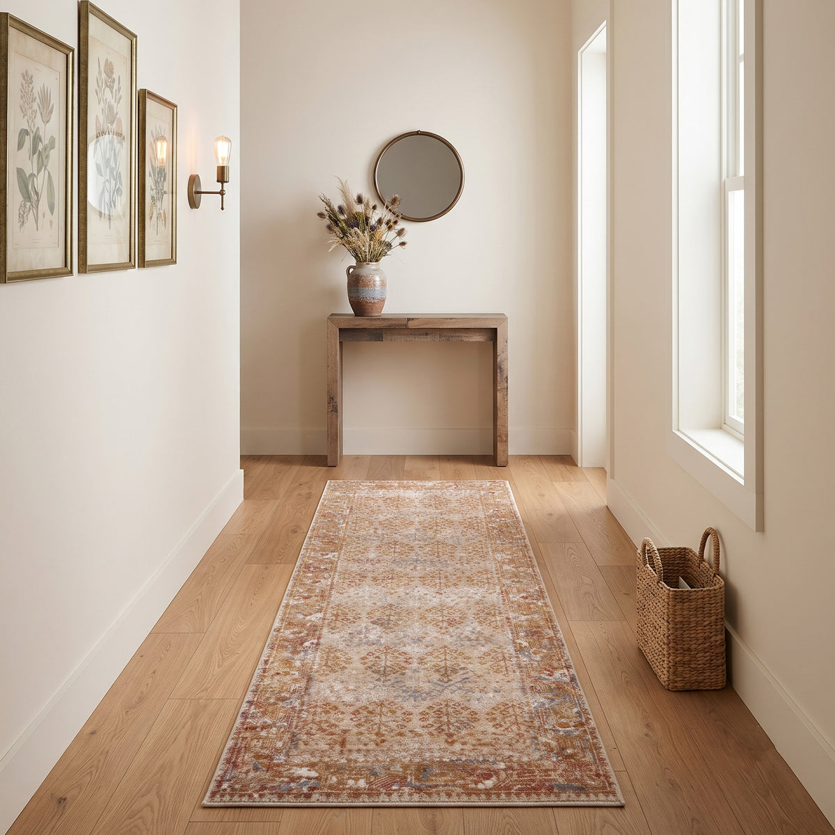 Amer Eternal ETE-16 Beige / Rust area rug - lifestyle view